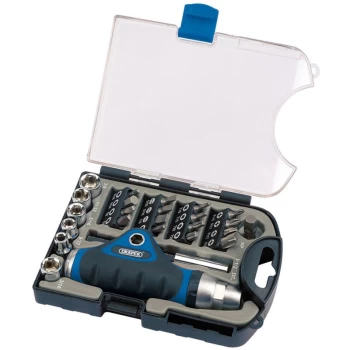 Image of 31150 Ratcheting Screwdriver, Socket and Bit Set. (25 Piece) - Draper