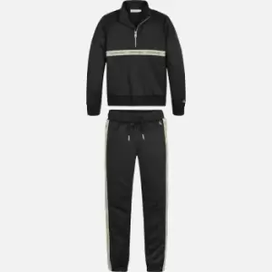 Image of Calvin Klein Boys' Logo Tape Zip-Up Set - Black - 14 Years