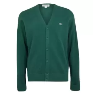 Image of Lacoste Knitted Cardigan - Green
