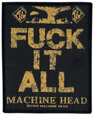 Image of Machine Head Fuck It All Patch Black yellow