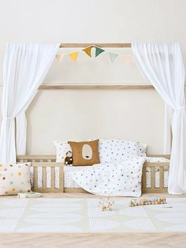 Image of Tutti Bambini Grande Casa Floor Bed Curtains Accessory Pack, White 211022/ACCS