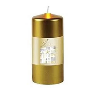 Image of Prices Large Metallic Pillar Candle - Gold