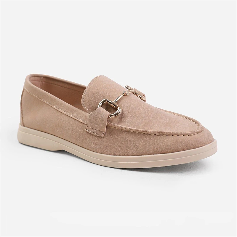 Image of Where's That From 'Aster' Slip On Loafer With Metal Detailing Khaki