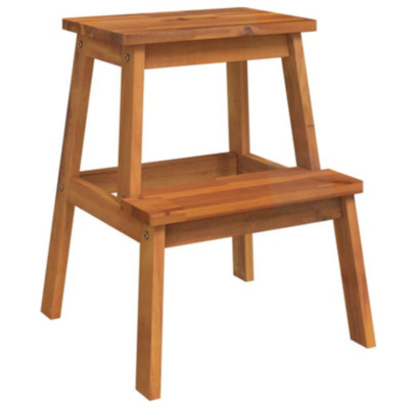 Image of VIDAXL 2 Step Stool 40x38x50cm Solid Wood Acacia vidaXL 153333