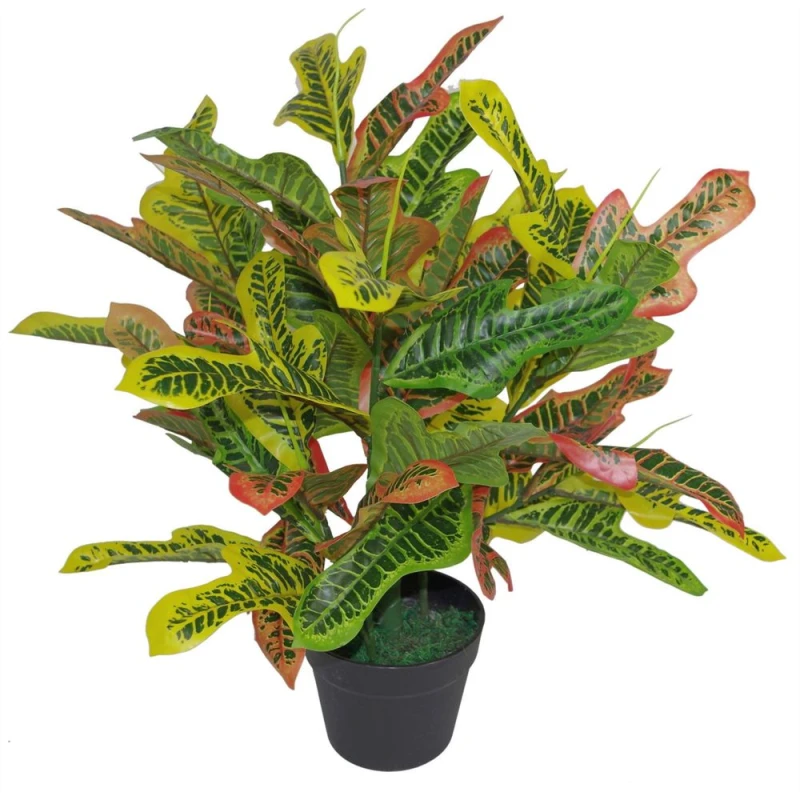 Image of Leaf Premium 65cm Multicoloured Artificial Codiaeum House Plant