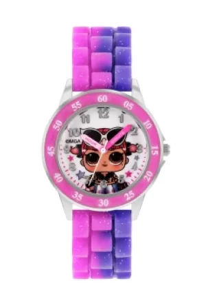 Image of LOL Surprise Kid's Pink and Purple Silicone Strap Watch