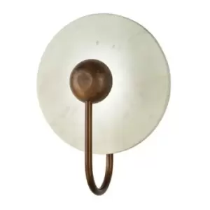 Image of Larissa Pano Sconce Wall Lamp LED 3W Marble Copper Rusty