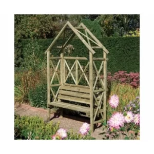 Image of Rowlinson Rustic Arbour Garden Furniture