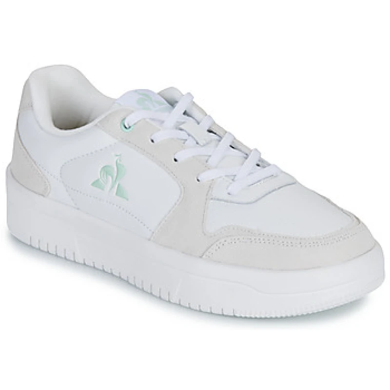 Image of Le Coq Sportif Billie Leather Trainers White/Beige/Green Women 38 (5);40 (6.5);41 (7)