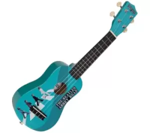 Image of THE BEATLES BEATUK4 Acoustic Ukulele - Abbey Road, Blue,Patterned,Green