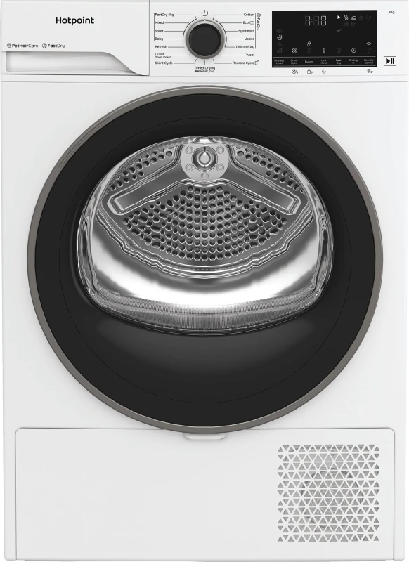 Image of Hotpoint FabricCare 9KG Heat Pump Tumble Dryer - White CHD94MWBSUK White