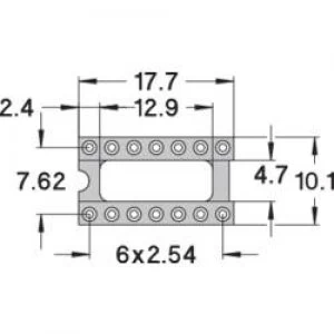 Image of IC socket Contact spacing 7.62mm Number of pins 14 Preci Dip