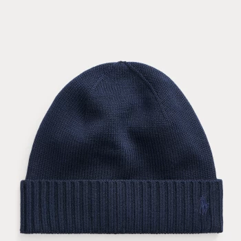Image of Polo Ralph Lauren Kids Fold Over Beanie Hat - Navy