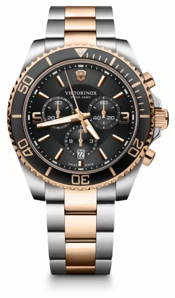 Image of Victorinox 241952 Maverick Chronograph Two Tone Black and Watch