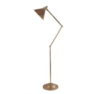 Image of Provence 1 Light Floor Lamp Aged Brass, E27
