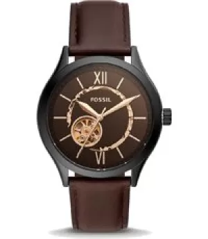 Image of Fossil Men Fenmore Automatic Brown Leather Watch