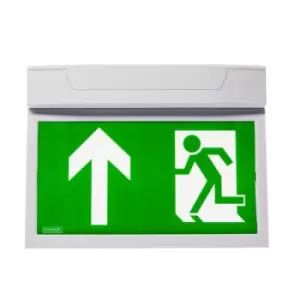 Image of Channel Smarter Safety Camber Hanging Emergency Exit Sign Manitained Self Test C/W pictogram - E-CAMBER-HANG-ST