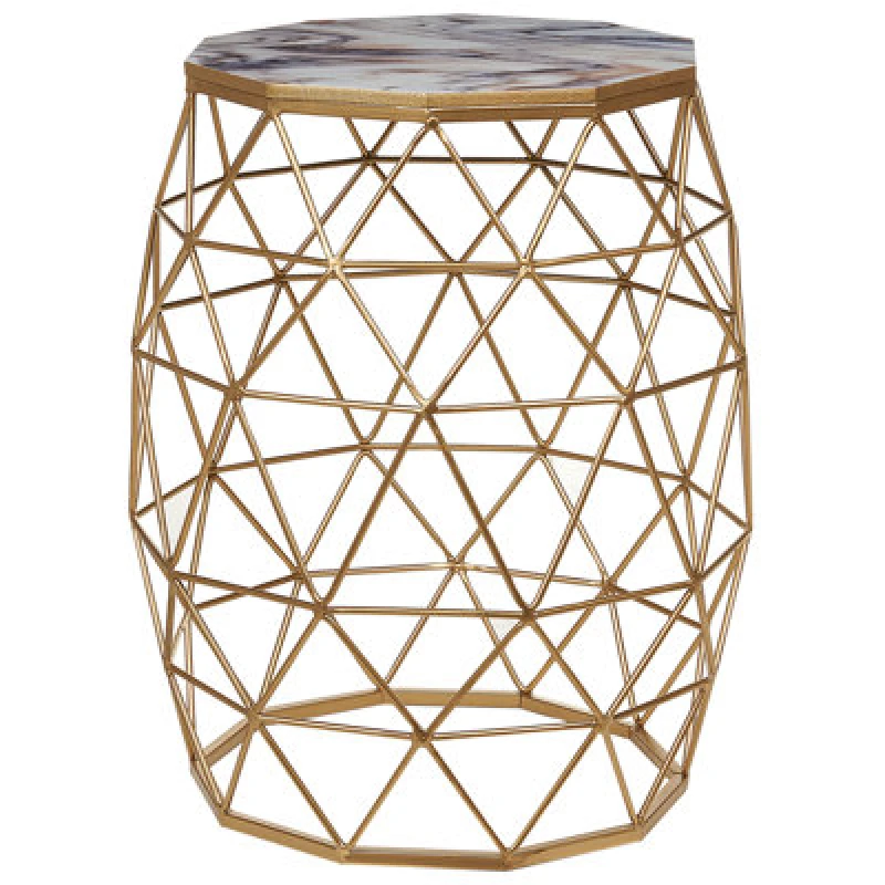 Image of Beliani Side Table Halsey Gold