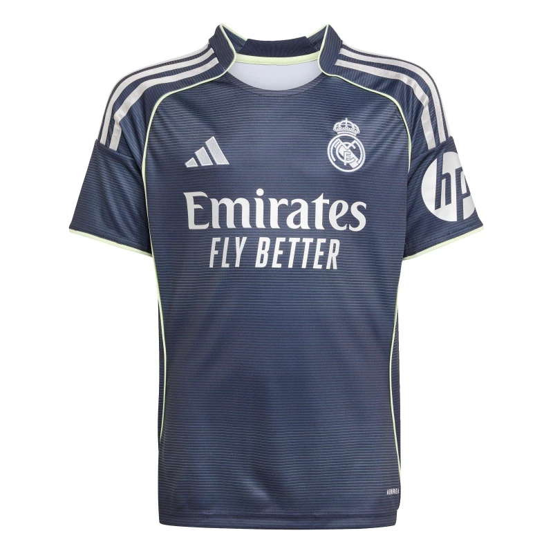Image of adidas Real Madrid Away Shirt 2025 2026 Juniors Domestic Replica Shirts 7-8 Years Blue 37869218175