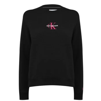 Image of Calvin Klein Jeans Mono Logo Crew Neck Sweater - 0K5 CK BLACK