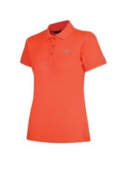 Image of Dare 2b Womens Set Forth Cycling Polo - Coral, Size 8, Women