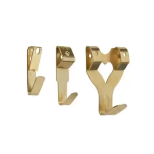 Image of Picture Hooks - Brass Plated - Assorted Sizes - 20 Pack