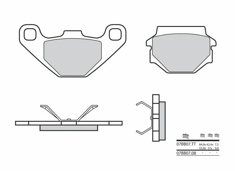 Image of Brembo S.p.A. Street Carbon Ceramic Brake pads - 07BB0708