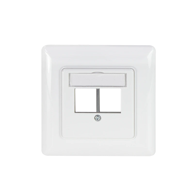 Image of LogiLink Keystone Faceplate 90 for 2 modules. straight outlet. signal