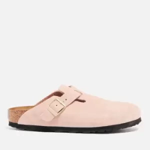 Image of Birkenstock Womens Boston Slim Fit Suede Mules - Light Rose - UK 4.5