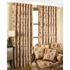 Image of Riva Home Zurich Ringtop Curtains (90x90 (229x229cm)) (Champagne)