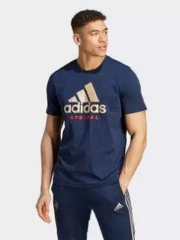 Image of adidas Mens 23/24 DNA GRE Tee, Navy, Size XL, Men