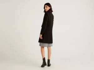 Image of Benetton, Coat With Lapel Collar, taglia 42, Black, Women