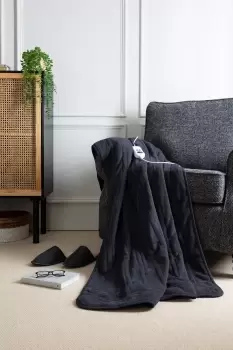 Image of Slumberdown Navy Comfy Hugs Heated Throw 120 X 160cm