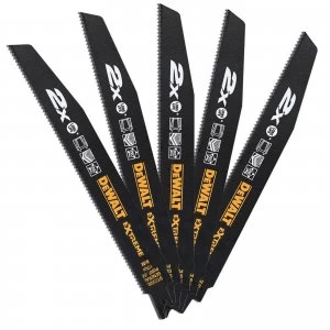 Image of DEWALT Extreme 2X Life General Purpose Reciprocating Saw Blades 228mm Pack of 5