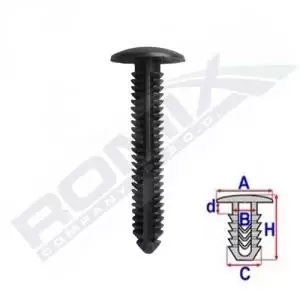 Image of ROMIX Clip C70181 FORD,Fiesta Mk6 Schragheck (JA8, JR8),Fiesta Mk5 Schragheck (JH1, JD1, JH3, JD3),FOCUS III Turnier