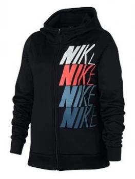 Image of Nike Older Girls Therma GX Full Zip Hoodie Black Size Xs6 8 Years Women