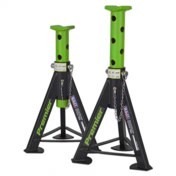 Image of Axle Stands (Pair) 6-Tonne Capacity Per Stand - Green