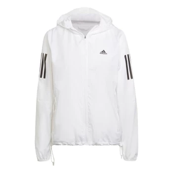 Image of adidas Own the Run Hooded Running Windbreaker Womens - White