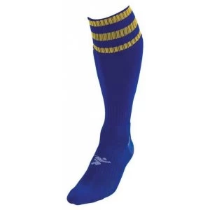Image of PT 3 Stripe Pro Football Socks Boys Royal/Gold