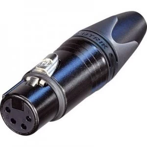 Image of Neutrik NC4FXX-B XLR connector Socket, straight Number of pins: 4 Black