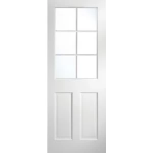 Image of 6 Panel Primed White Smooth Internal Door H1981mm W762mm