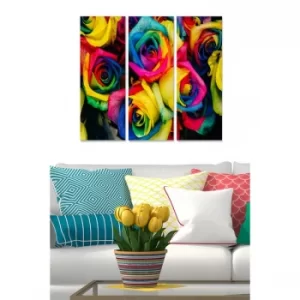 Image of MDF828945 Multicolor Decorative MDF Painting (3 Pieces)