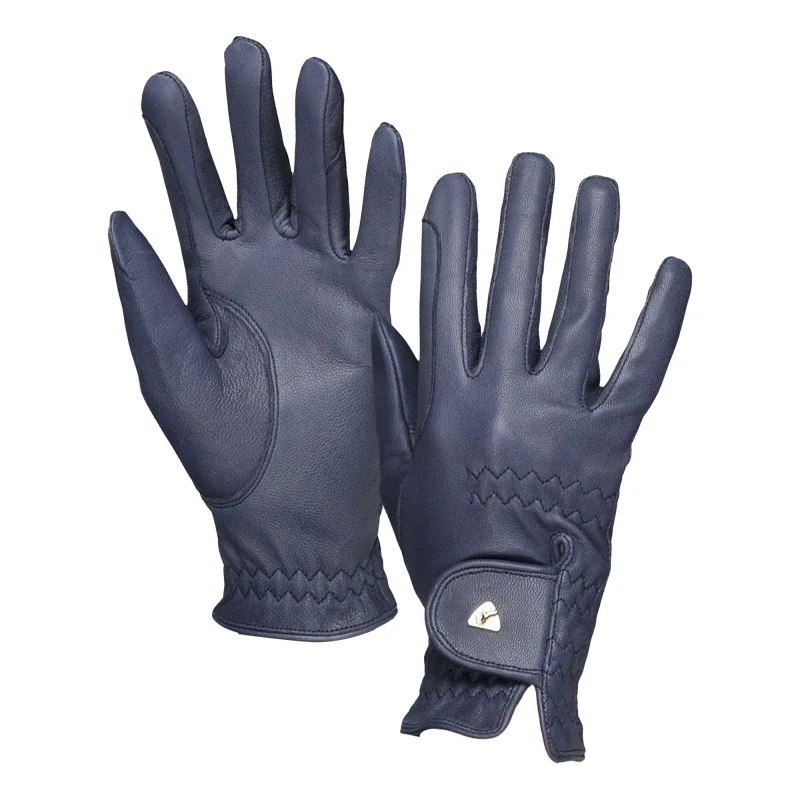 Image of Aubrion Aubrion Men Leather Riding Gloves in Navy Size: Medium Navy M Male 5063107059710