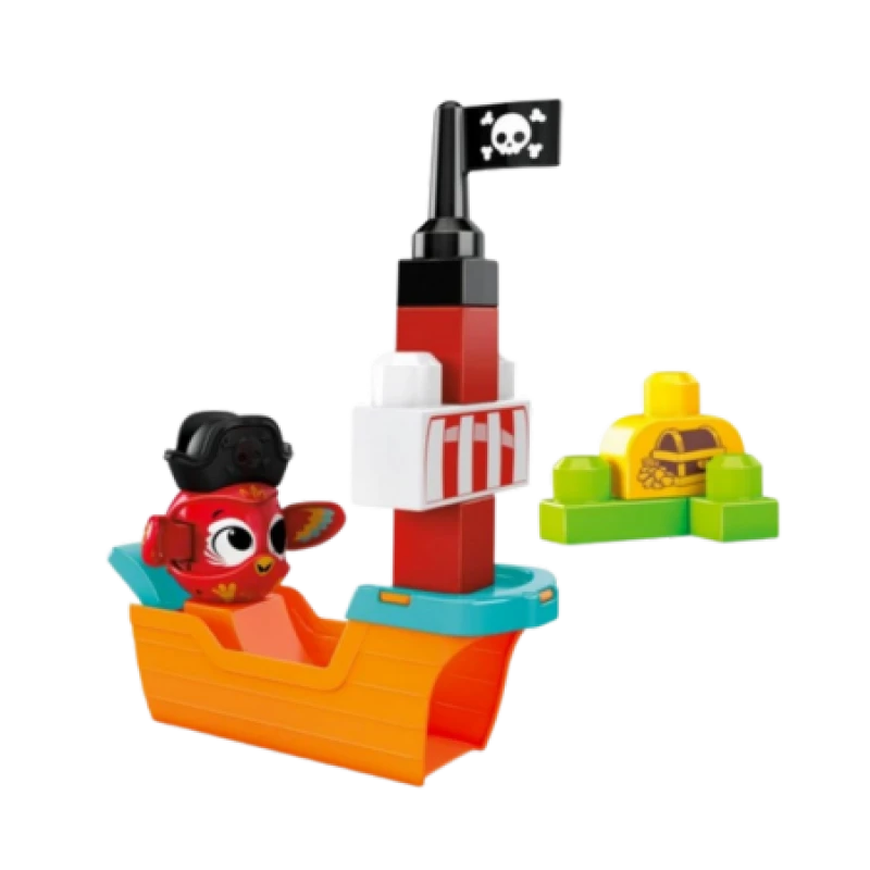 Image of Mega Bloks Peek A Blocks Pirate Ship - 11 pieces 11-GRV34