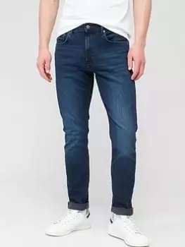 Image of Tommy Hilfiger Houston Tapered Fit Jeans - Blue, Dark Wash, Size 30, Inside Leg Regular, Men