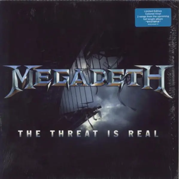 Image of Megadeth The Threat Is Real - 180gm White Vinyl 2015 USA 12" vinyl B0024069-01