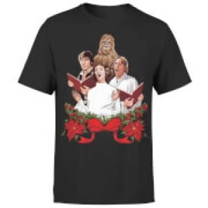 Image of Star Wars Christmas Jedi Carols Black T-Shirt - S - Black