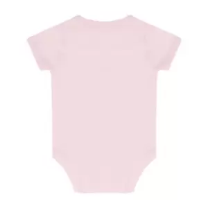 Image of Larkwood Baby Boys/Girls Essential Short Sleeve Bodysuit (6-12 Months) (Pale Pink)