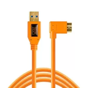 Image of TetherTools TetherPro USB 3.0 to USB 3.0 Micro-B Right Angle Adapter Cable - 50cm