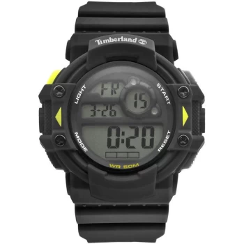 Image of Timberland Black Plastic Digital Watch with Black Plastic Strap